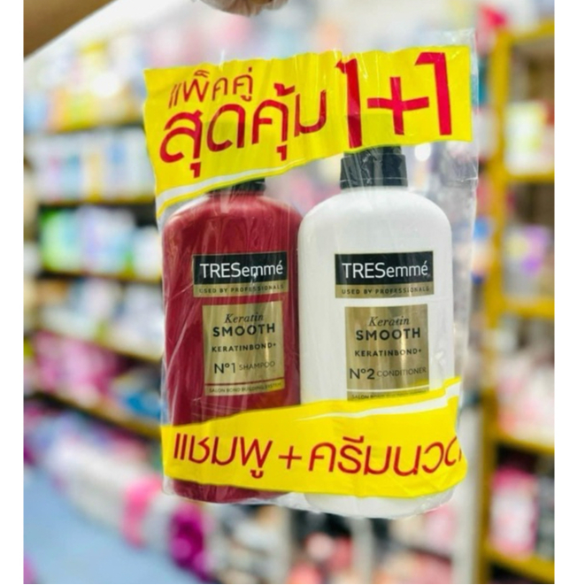 1 Combo Dầu gội đầu 370ml + Dầu xả 370ml TRESemmé Thái Lan
