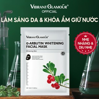 1 mặt nạ dưỡng trắng α-arbutin VIBRANT GLAMOUR vitamin B5  làm mờ vết thâm & giảm lắng đọng melanin