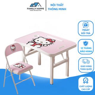 BỘ BÀN GHẾ HỌC SINH GẤP GỌN HỌA TIẾT DỄ THƯƠNG - BÀN - GHẾ HỌC SINH GẤP GỌN