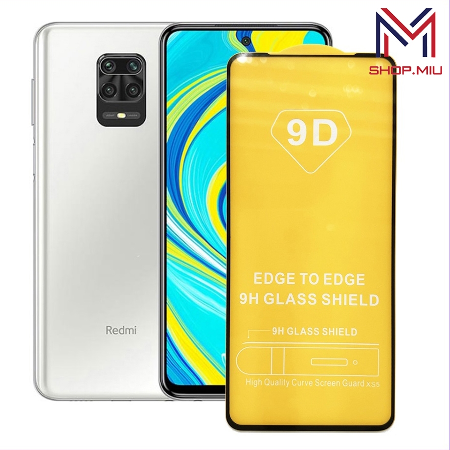 Kính cường lực 9D Xiaomi Redmi Note 9s , Note 9 pro full màn tặng giấy lau kính