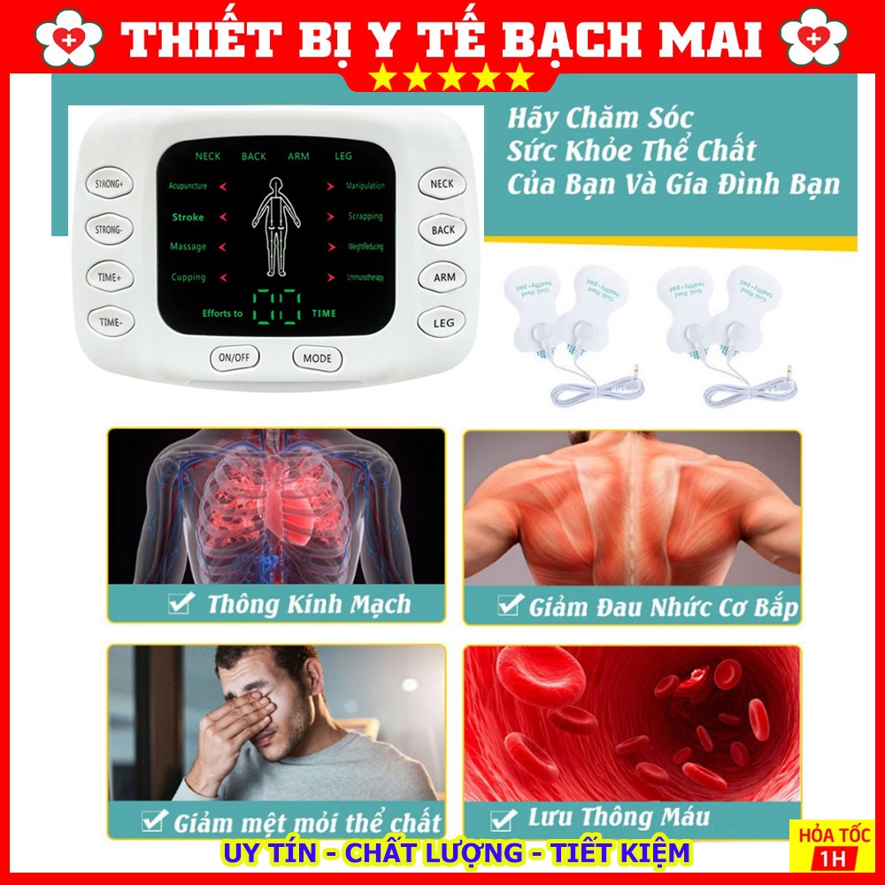 Máy Massage Xung Điện Trị Liệu Toàn Thân YTK309A - 8 Chế Độ Mát Xa, 15 Cường Độ, Kèm Dép Điện Xung
