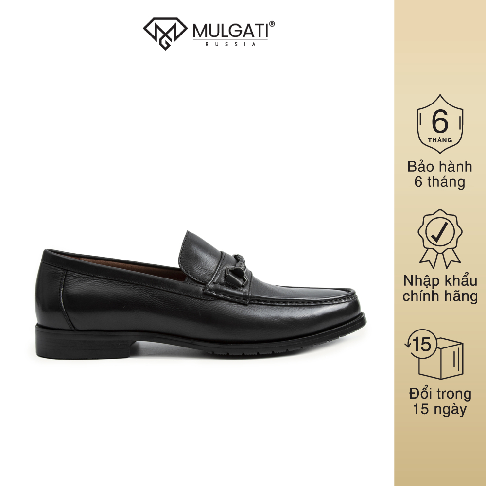 Giày lười nam MULGATI Horsebit Loafer da bò cao cấp mũi viền - F727A