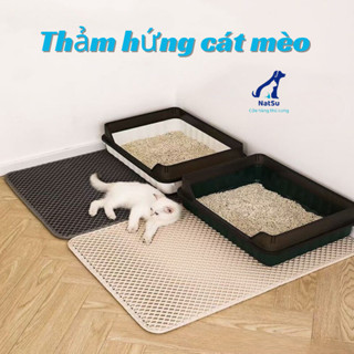 Thảm hứng cát mèo NatSu Pet Thảm chống văng cát lót dùng cho nhà vệ sinh cho mèo nhiều kích thước
