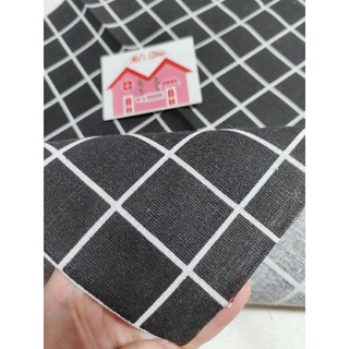 Thảm chụp ảnh - Vải bố caro đen, phông nền trang trí, vải bố linen may rèm, khăn trải bàn, picnic