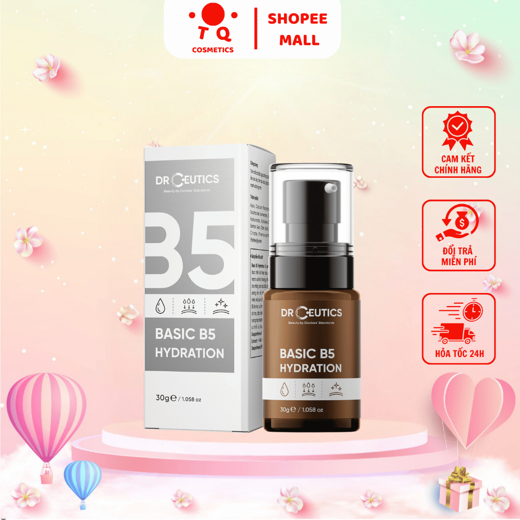 DRCEUTICS Tinh Chất B5 Basic Hydration 5% DrCeutics Cho Da Dầu Mụn