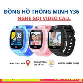Đồng Hồ Định vị Trẻ Em Y36 Lắp Sim - Nghe Gọi Video 4G, Định Vị - Theo dõi cảnh báo nguy hiểm, chống nước