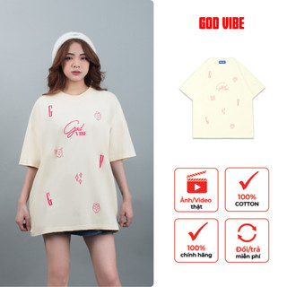 Áo thun Local Brand GOD VIBE Phong Cách Unisex Form Rộng Tay Lỡ GTK69