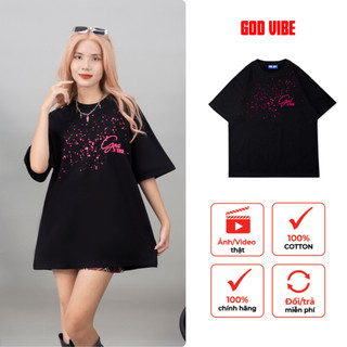 Áo thun Local Brand GOD VIBE Phong Cách Unisex Form Rộng Tay Lỡ GTK70