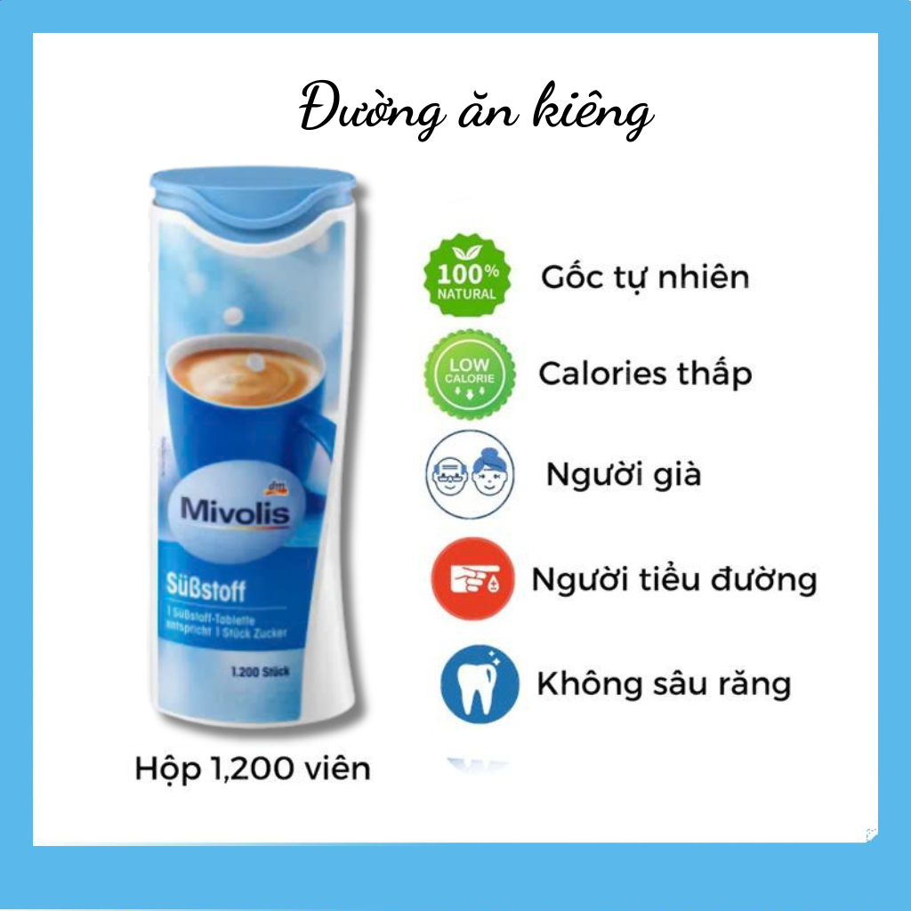 Đường ăn kiêng Mivolis Substoff, silavit 1200v Đức