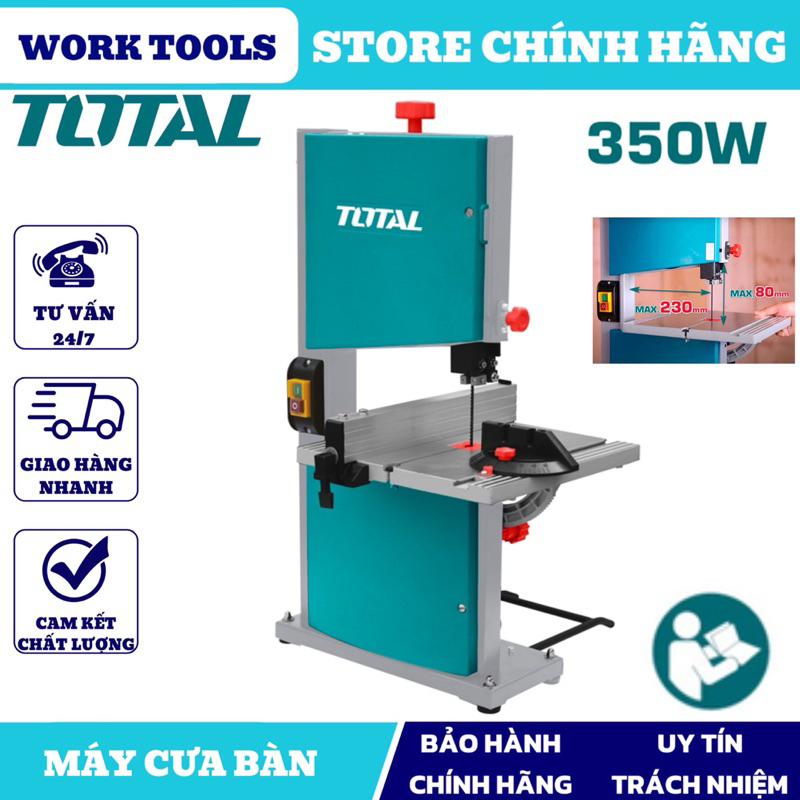 TOTAL Máy cưa bàn 350W TS730301 (Cam kết Chính Hãng 100%)