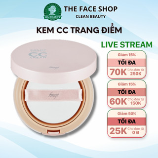  Kem nền trang điểm chống nắng SPF30 PA++ nâng tone sáng da Aura CC Cream The Face Shop 20g 