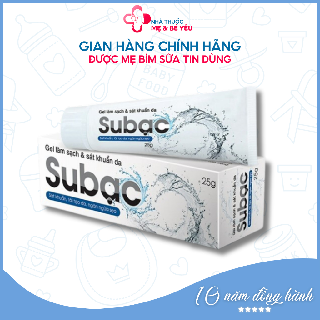 Gel Làm Sạch Da Subạc - Giúp Tái Tạo Tế Bào Da & Làm Mờ Sẹo Tuýp 25gr
