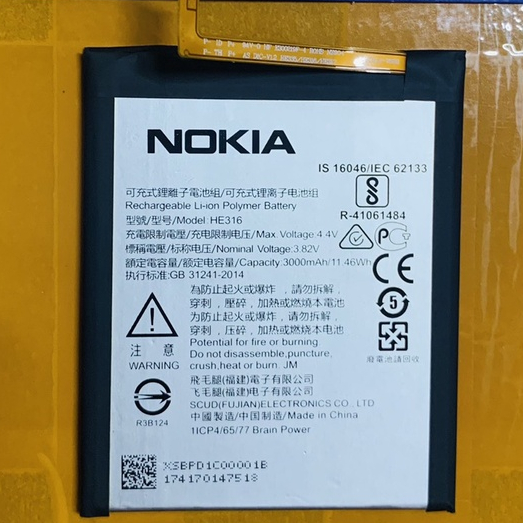 Pin Tương Thích NK Nokiaa Model HE316 Dùng Cho NK Nokiaa 6 (bảo hành 3 tháng)