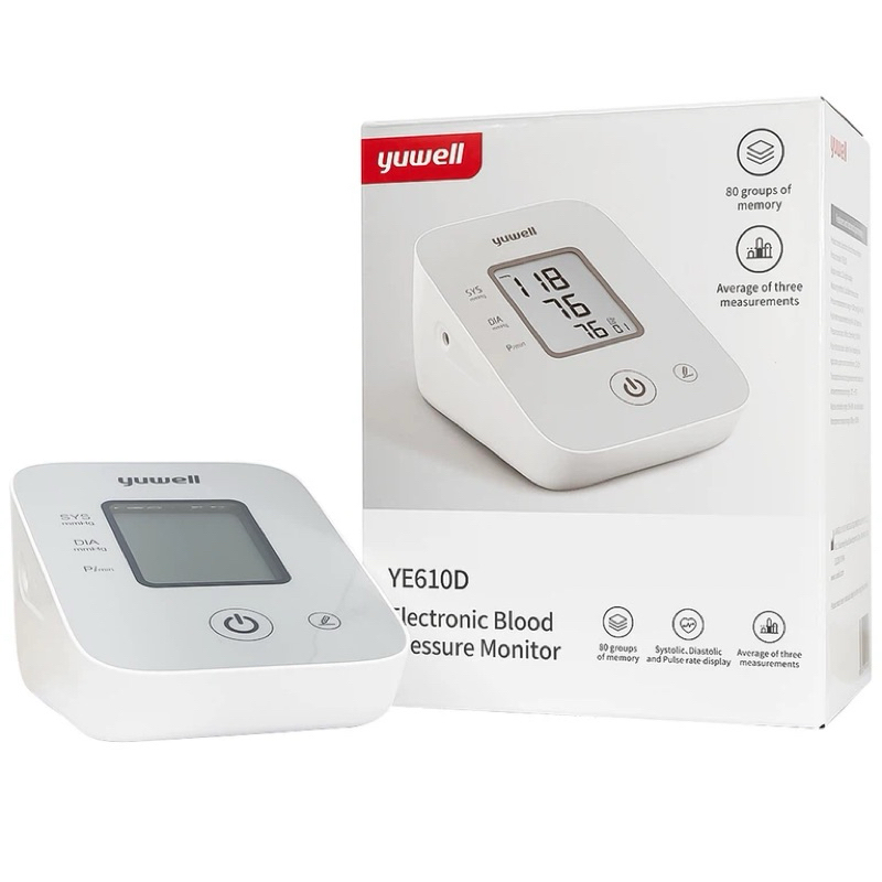 Máy Đo Huyết Áp Điện Tử Bắp Tay Yuwell YE610D - Bộ Nhớ 80 Lần, Tự Động Tắt Khi Pin Yếu