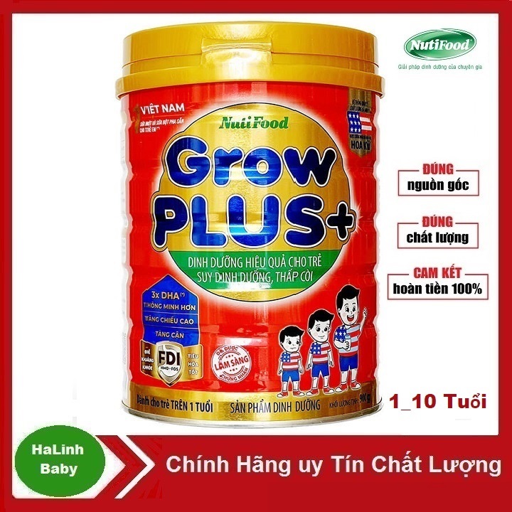 Sữa Nutifood Grow plus + FDI Đỏ/Xanh (900g)