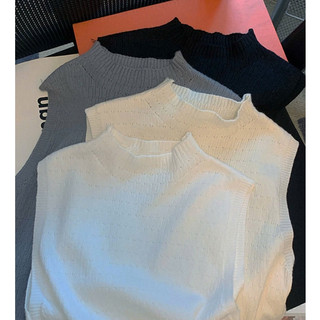 Áo ba lỗ sát nách LUHAZO nữ len ôm body 3 phân kiểu gile dáng ôm croptop dệt kim basic dễ phối đồ QC L56 HL-8.4 