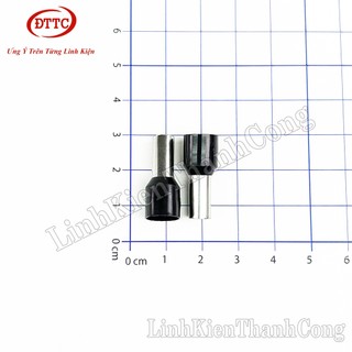 Đầu Cos Kim Tròn Bấm Dây Đơn E10-12 E16-12 E1008 E0508 E1508 E2508 E4009 E6012 Đen Đỏ (Gói 100 Chiếc)