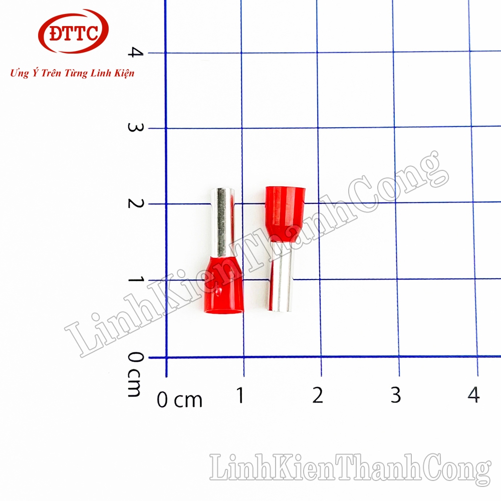 Đầu Cos Kim Tròn Bấm Dây Đơn E10-12 E16-12 E1008 E0508 E1508 E2508 E4009 E6012 Đen Đỏ (Gói 100 Chiếc