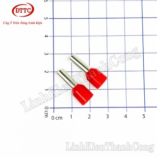 Đầu Cos Kim Tròn Bấm Dây Đơn E10-12 E16-12 E1008 E0508 E1508 E2508 E4009 E6012 Đen Đỏ (Gói 100 Chiếc)