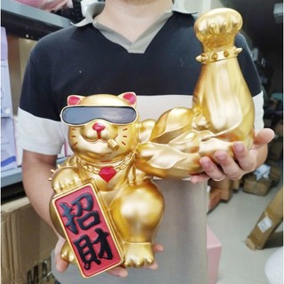  Tượng mèo thần tài cơ bắp size khổng lồ mèo chiêu tài cỡ to 