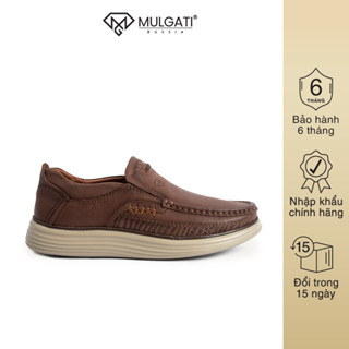  Giày da nam MULGATI Leather Driving da bò cao cấp mũi viền - 203127 
