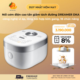 Nồi cơm điện cao tần giảm tách đường DREAMER 1.8L, công nghệ vi áp, lồng nồi hợp kim gang, 18 chức năng, BH 12th