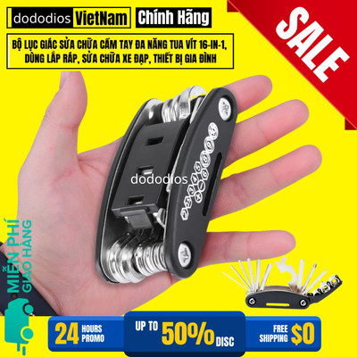 Bộ Lục Giác Sửa Chữa Cầm Tay Đa Năng Tua Vít 16-In-1, Dùng Lắp Giáp, Sửa Chữa Xe Đạp