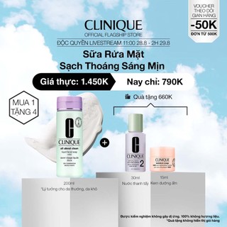  Sữa rửa mặt sạch thoáng sáng mịn Clinique Liquid Facial Soap - Cleanser 200ml