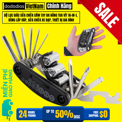 Dụng Cụ Sửa Chữa Cầm Tay Tua Vít Đa Năng Hexa Crew, Bộ Lục Giác Dự Phòng Sửa Chữa Xe Đạp Nhỏ Gọn Mang Theo