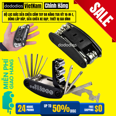 Bộ Lục Giác Sửa Chữa Cầm Tay Đa Năng Tua Vít 16-In-1, Dùng Lắp Giáp, Sửa Chữa Xe Đạp, Dụng Cụ Nhỏ Gọn Gia Đình
