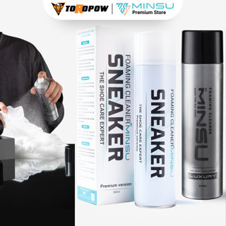 Chai Xịt Vệ Sinh Giày Công Nghệ NANO Bọt Tuyết MINSU M5955 Giặt Khô Siêu Tốc Bảo Vệ Giày Sneaker Khỏi Bị Ố Vàng Phai Màu