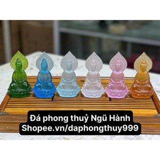  Tượng Quan Thế Âm Lá Bồ Đề Quan Thế Âm Để Ô tô LƯU LY - Kích Cỡ 12cm   Nhiều Màu   