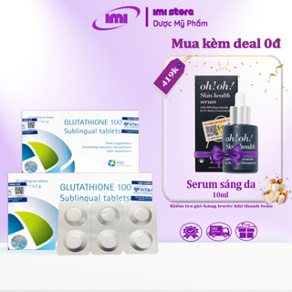 Viên Ngậm Glutathione 100Mg Nhập Khẩu Italy - Trắng Da Dưới Lưỡi Hộp 30 Viên