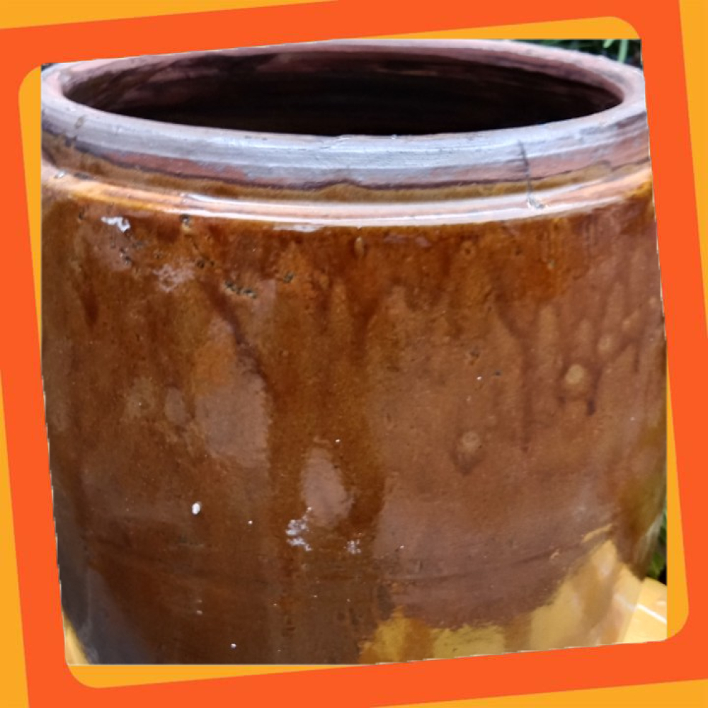 Khạp 20L - Khạp Da Bò Nam Bộ– chậu trồng cây thủy sinh 20L, Lu khạp chum vại kiệu nước, lu chậu trồn