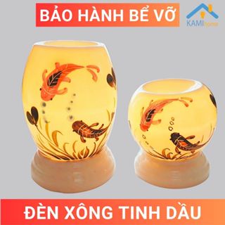 Đèn ngủ xông tinh dầu cắm điện tạo hương thơm phòng đuổi muỗi gốm sứ Bát Tràng mã 25002