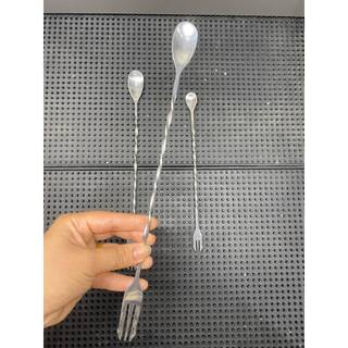 Thìa inox 32cm, thìa khuấy 2 đầu inox 32 cm tiện lợi trong pha chế