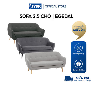 Sofa 2.5 chỗ ngồi | JYSK Egedal | vải polyester | nhiều màu | 170x81x82cm