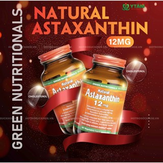 Viên uống trắng da chống nắng Natural Astaxanthin 12mg GREEN chống lại tác hại của tia UV