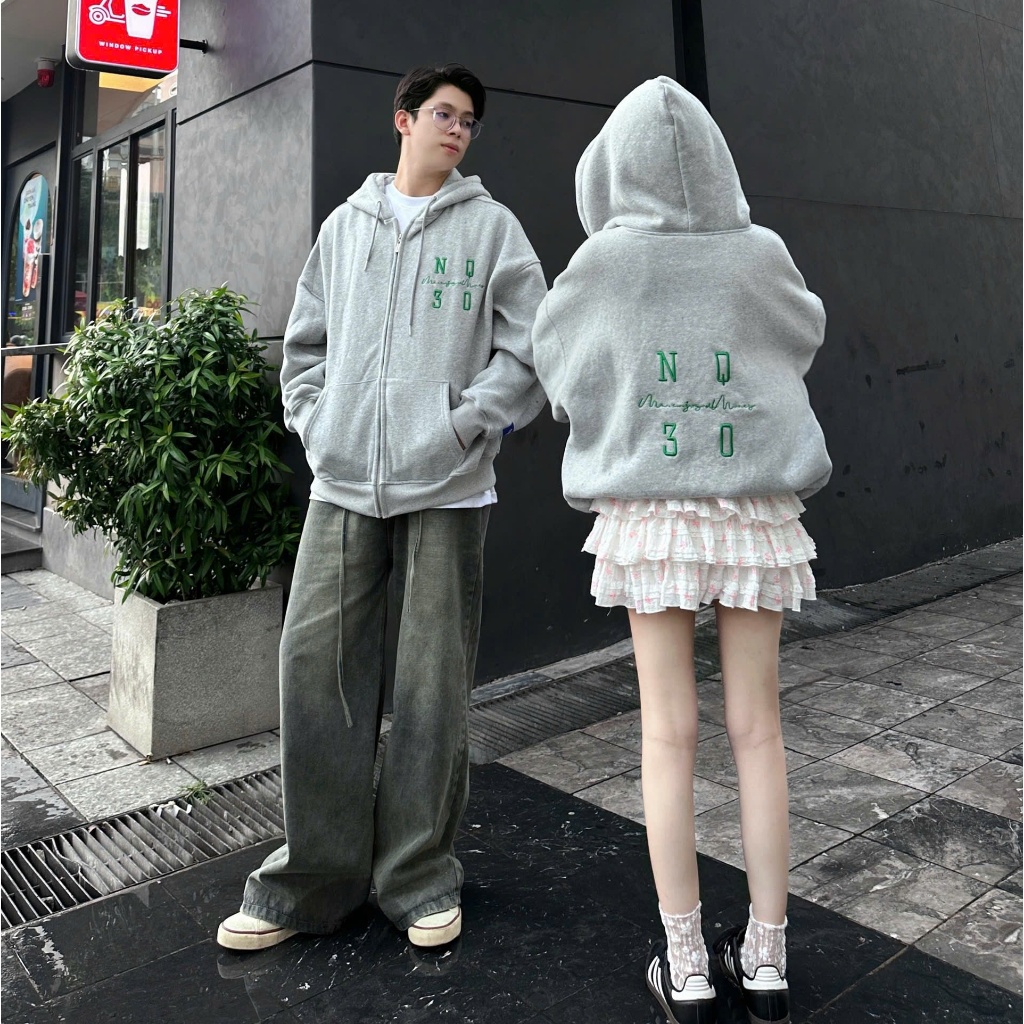 Áo Khoác Nỉ Hoodie Zip COTTON Thêu Nổi NQ30 SQUARE Chống Nắng Tốt Form Rộng Nam Nữ Unisex (Không xù lông) | BigBuy360 - bigbuy360.vn