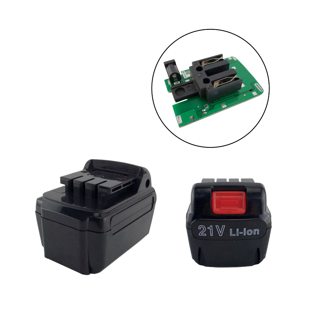 Vỏ pin 21v 5cells pin kèm mạch cho máy khoan pin makita (loại pin vuông)