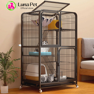 Chuồng tầng nuôi mèo có bánh xe Luna Pet CT05- Lồng chuồng nuôi chó mèo size lớn sơn tĩnh điện