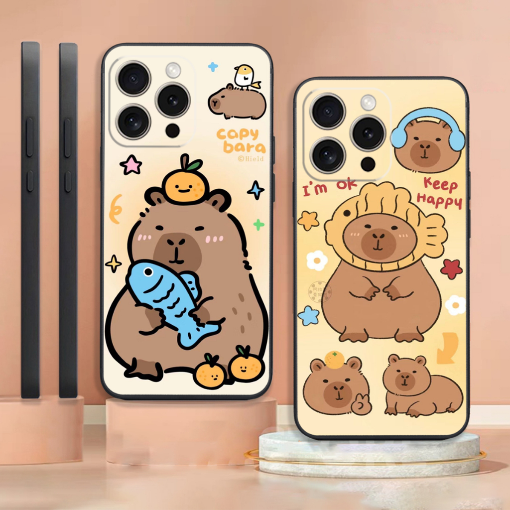 Ốp lưng Iphone 15 / Iphone 15 Pro / Iphone 15 Pro/ Iphone 15 Pro Max in hình capybara hot trend cute