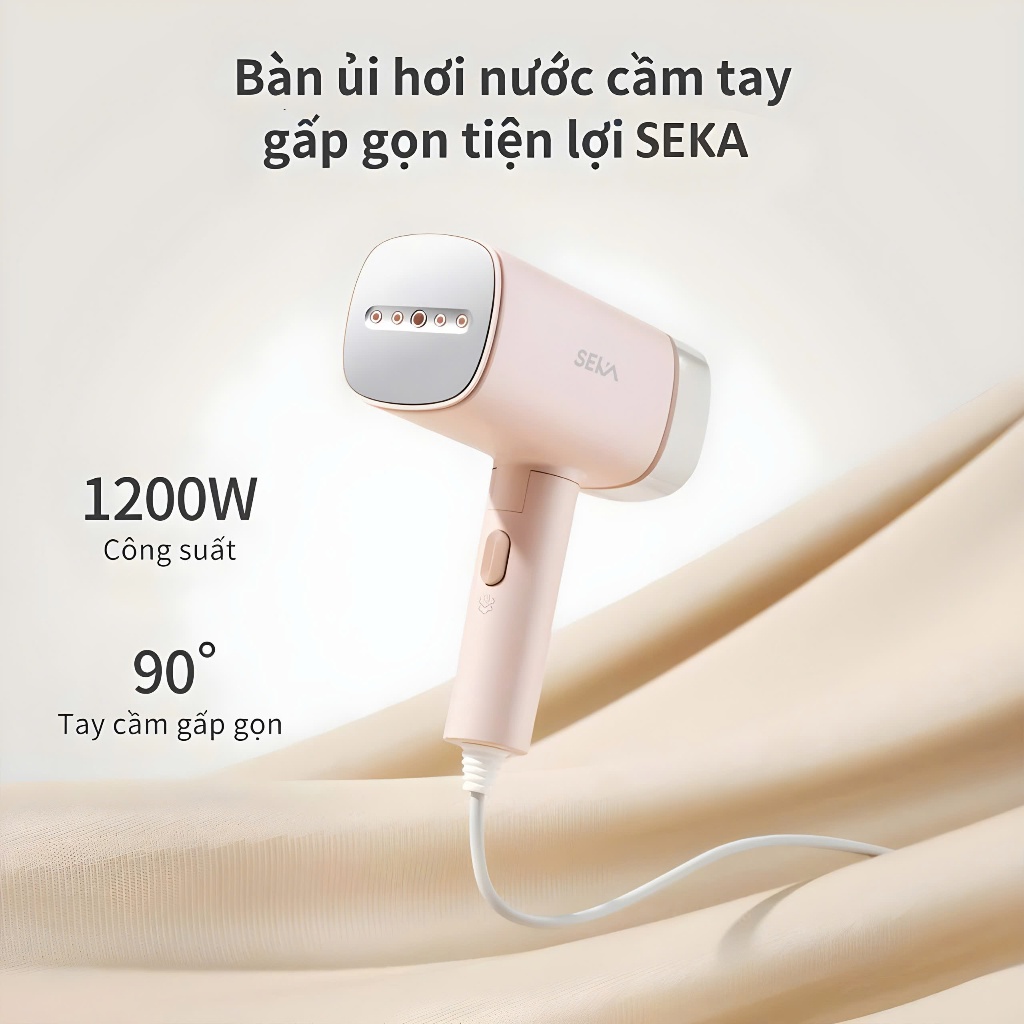 Bàn Là Hơi Nước Cầm Tay 𝐒𝐄𝐊𝐀 SK547, Bàn Ủi Mini Gấp Gọn Bình Nước Lớn 170ml Công Suất 1200W - Bảo Hành 1 Năm
