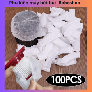 Set 100 túi lưới lọc bụi cho máy hút bụi cầm tay, túi bọc lõi lọc máy hút bụi