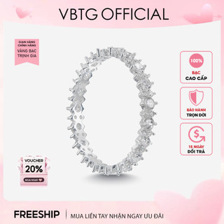  Nhẫn bạc nữ VBTG đính full một hàng đá độc đáo - Nhẫn bạc ta cao cấp VBTG8249 