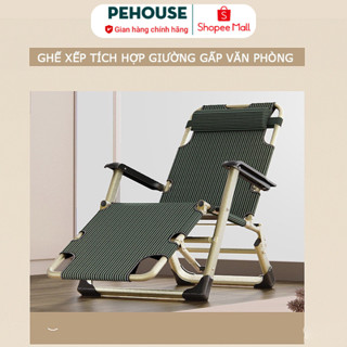 Ghế Thư Giãn Ghế Xếp Gấp Gọn Có Gác Chân Khung Hợp Kim Chịu Lực Tốt Có Gối Tựa Đầu V28 Pehouse Mall