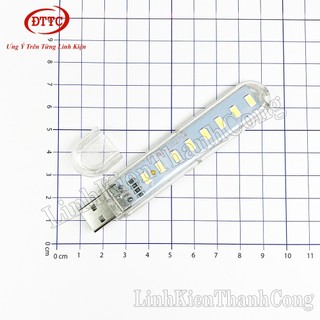 Bộ 2 Chiếc Đèn LED USB 8 Bóng Sáng Trắng