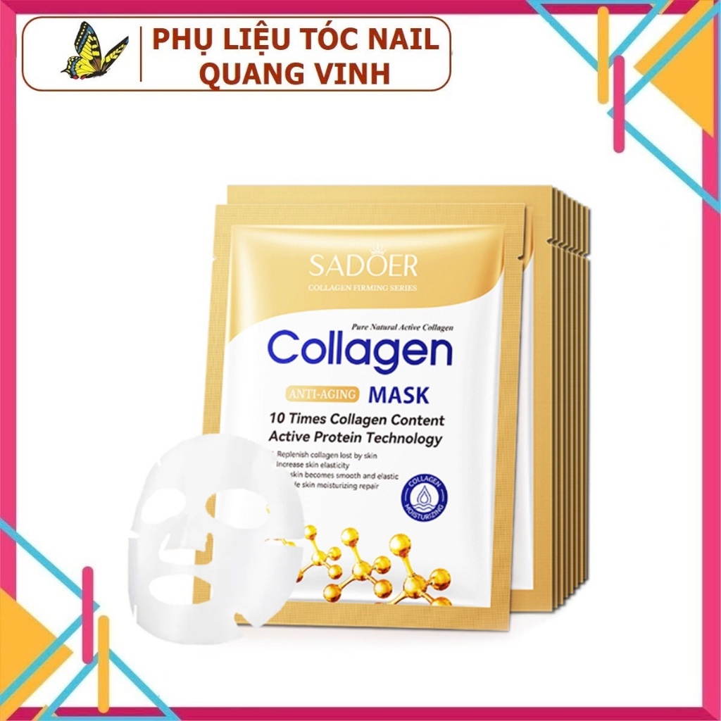 (Combo 5 miếng) Mặt nạ đắp mặt collagen Sadoer 25g