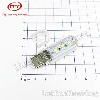 Bộ 3 Chiếc Đèn LED USB 3 Bóng Sáng Trắng