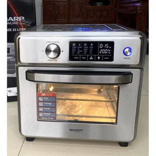 Lò Nướng Chiên Không Dầu SHARP 23Lít Bản Tiếng Việt Màn Hình Cảm Ứng 16 Chức Năng Lập Trình Sẵn,Bảo Hành 12 tháng